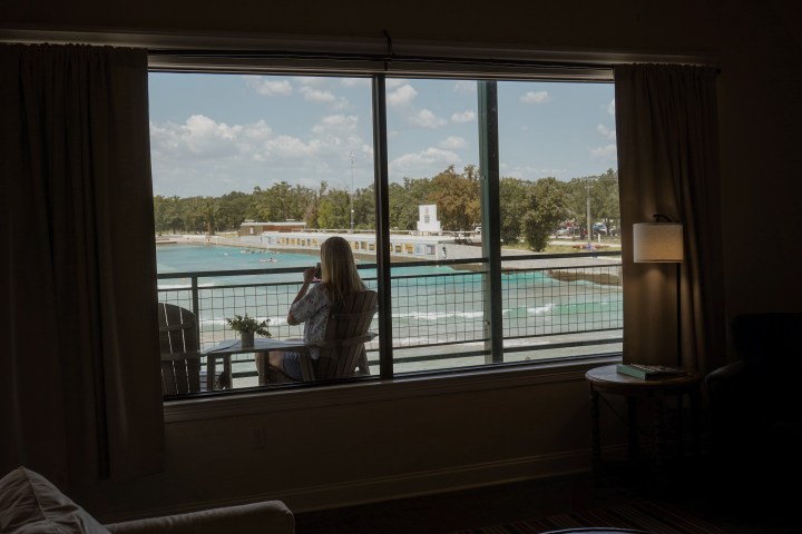 View from The Malibu Suite window, a lodging option at Waco Surf