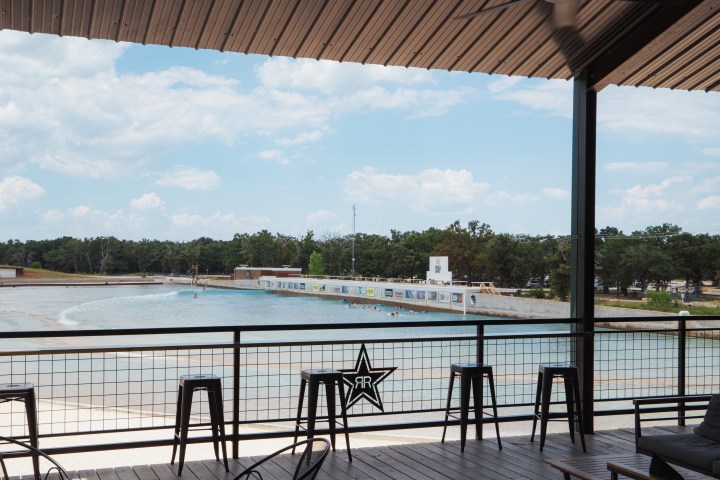 Cocktails, surf views, vibes and Flowstate surf cam replays at the Star Bar at Waco Surf Hotel